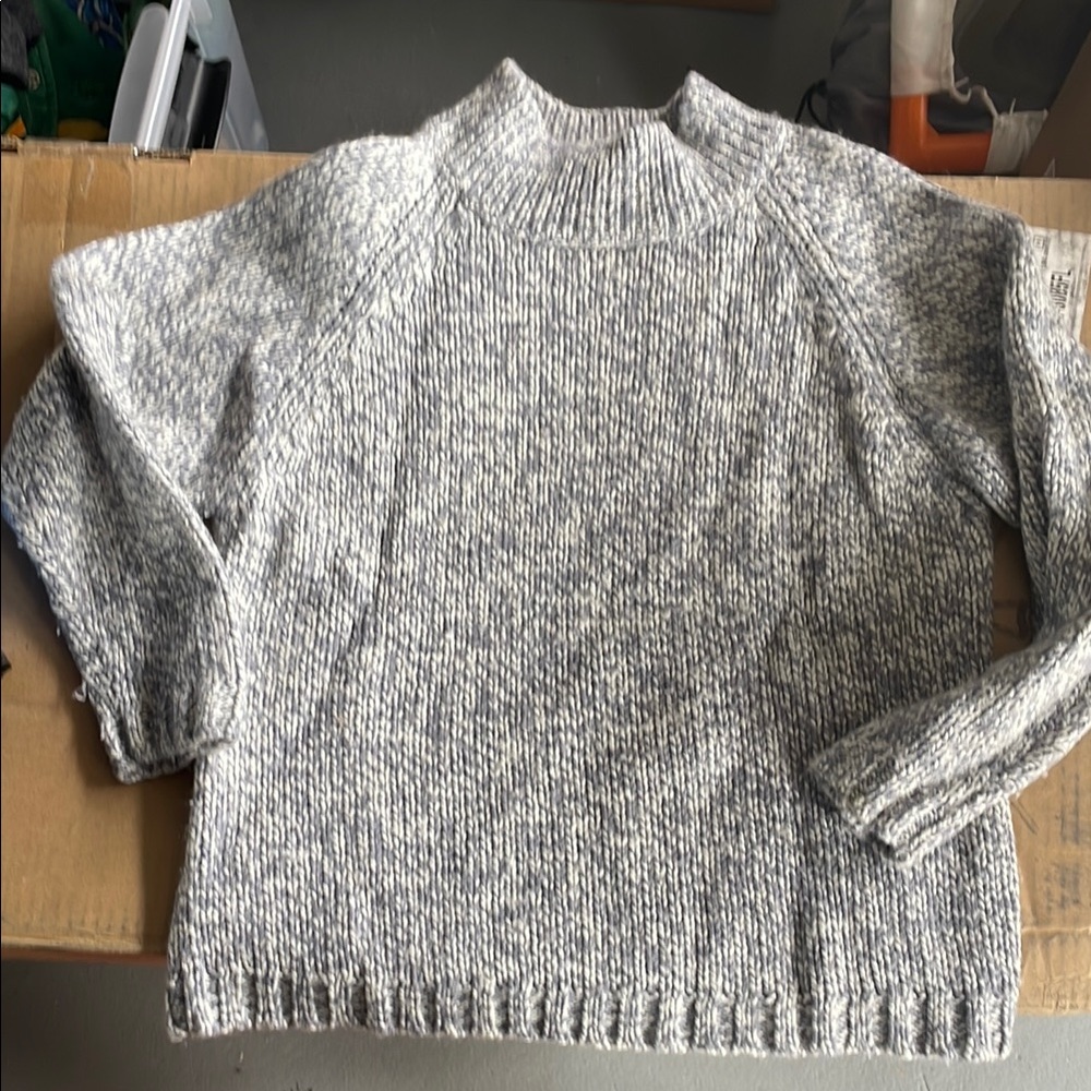 Mini Boden Blue Gray Chunky Knit Sweater